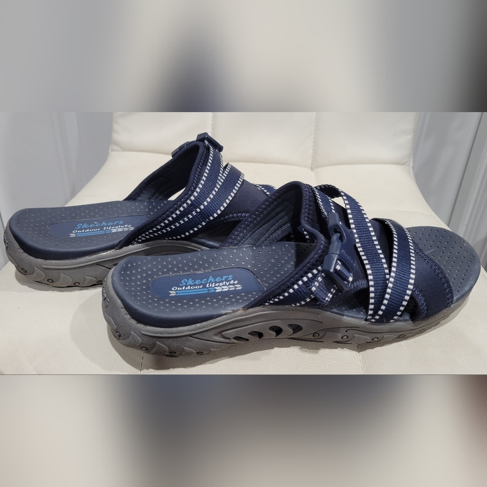 Skechers Navy Sandals - Picture 2 of 6